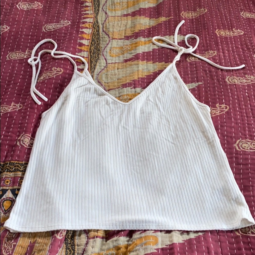 Reformation Bow Tie White Tank